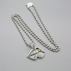 Chrome Hearts big mouth gold tooth necklace
