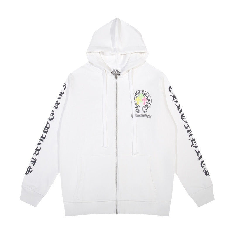 CHH Chrome Heart Hoodie Chrome Heart Clover Zip Cardigan Hooded Sweater