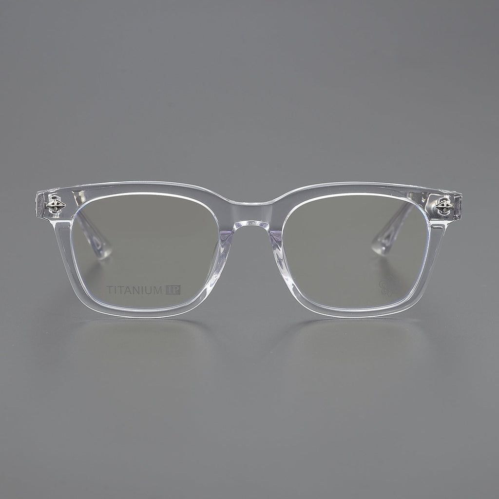 CHH Chrome Hearts Glasses Plain Silver Versatile Flat Mirrors Myopia Glasses Frame