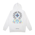 CHH Chrome Heart Hoodie Big Horseshoe Colored Cross Sanskrit Letter Sweater