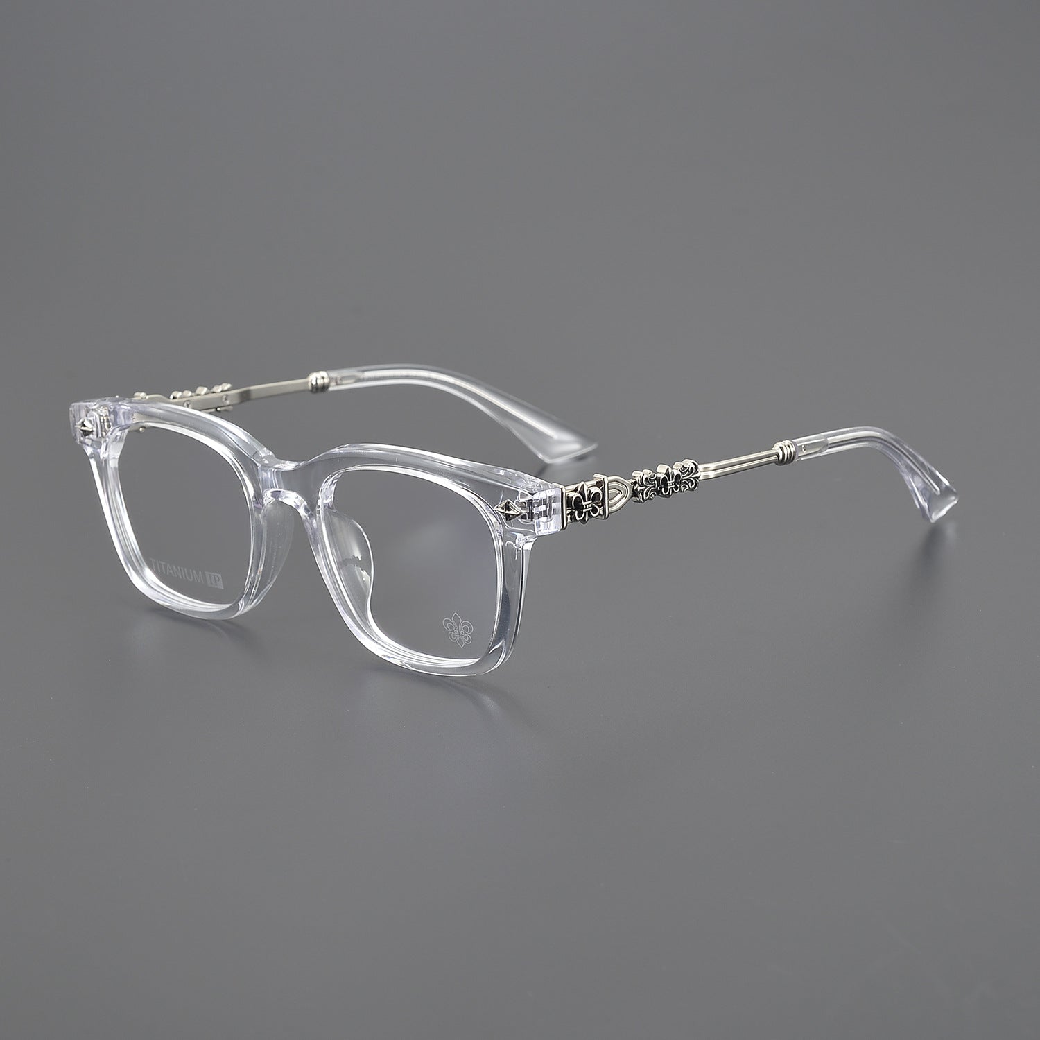 CHH Chrome Hearts Glasses Plain Silver Versatile Flat Mirrors Myopia Glasses Frame