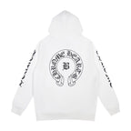 CHH Chrome Heart Hoodie Crowe Horseshoe Burning Cross Print Long Sleeve Sweater