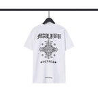 CHH Chrome Heart T Shirts Sanskrit Cross Horseshoe Letter Flower Short Sleeve T-Shirt