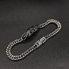 Chrome Hearts curved cross flower S925 bracelet