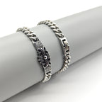 Chrome Hearts cross flower curved Cuban domineering bracelet