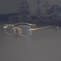CHH Chrome Hearts Glasses Square Frameless Pure Titanium Ultra Light Myopia Glasses Frame
