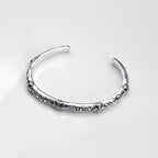 Chrome Hearts scroll vine flower cross open bracelet Bangle