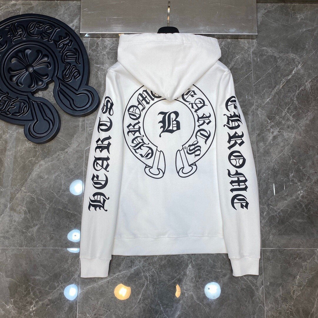 CHH Chrome Heart Hoodie Chrome Hearts Croix Horseshoe Sanskrit print hooded sweater Autumn/Winter Casual