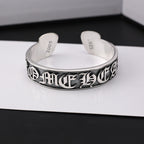 Chrome Hearts retro Scroll Label open bracelet