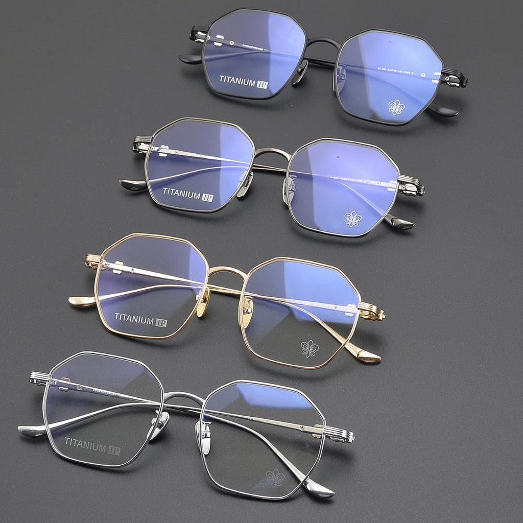 CHH Chrome Hearts Glasses Pure Titanium Business Polygon Glasses Frame