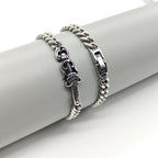 Chrome Hearts dagger ID Cuban link bracelet