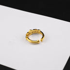 Chrome Hearts 24k gold cross flower open ring