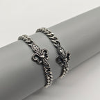 Chrome Hearts anchor Fleur de Lis ID bracelet 925 Sterling Silver