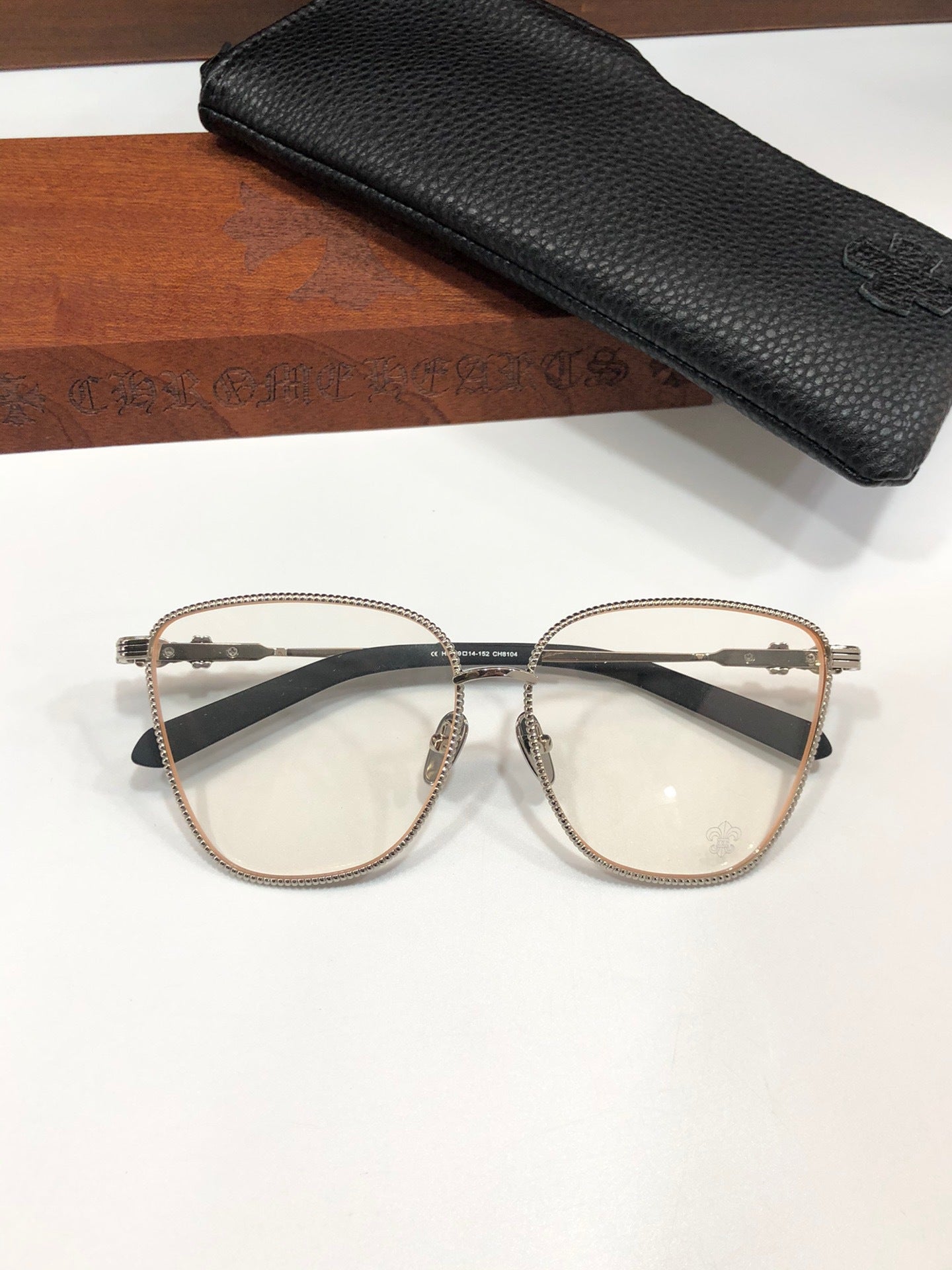 CHH Chrome Hearts Glasses Fashion Personality Cat Eye Large Frame Glasses Frame