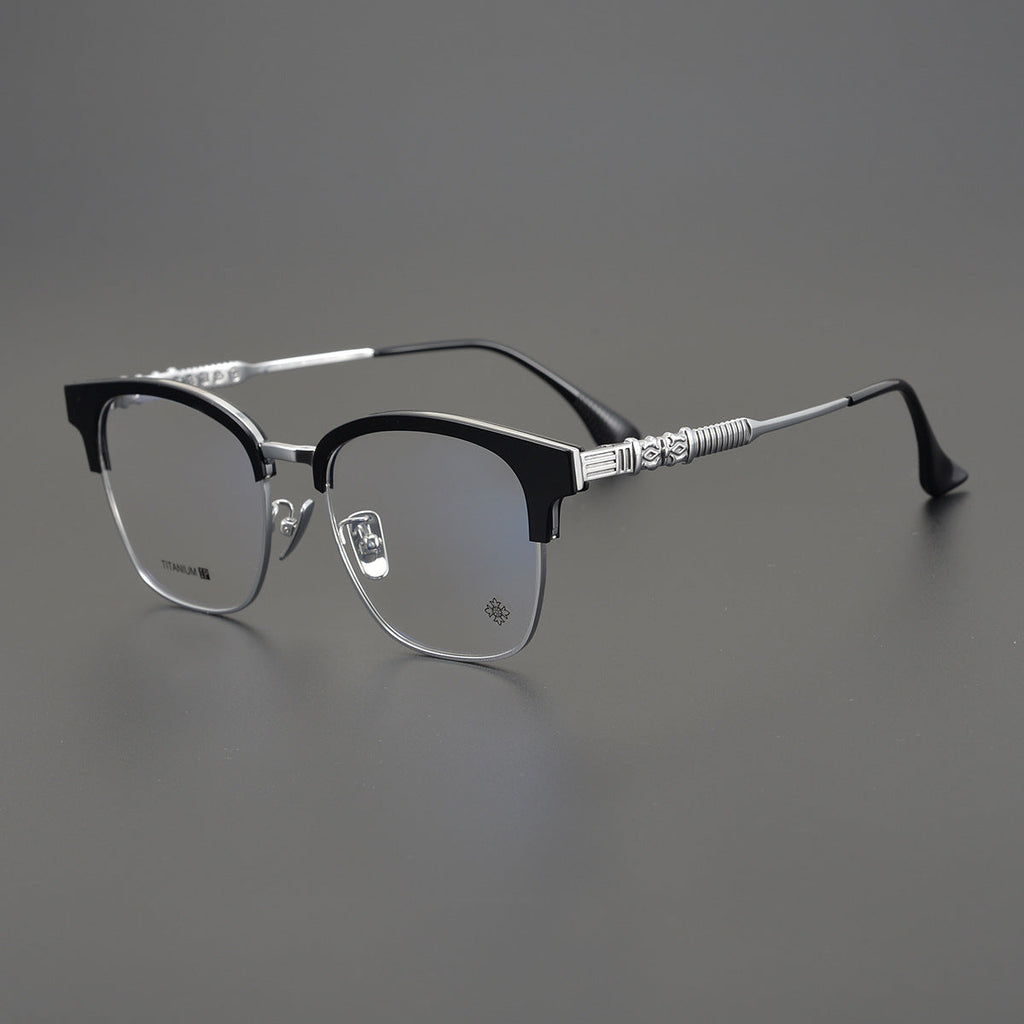 CHH Chrome Hearts Glasses Vintage Ultra Light Half Frame Myopia Glasses Frame