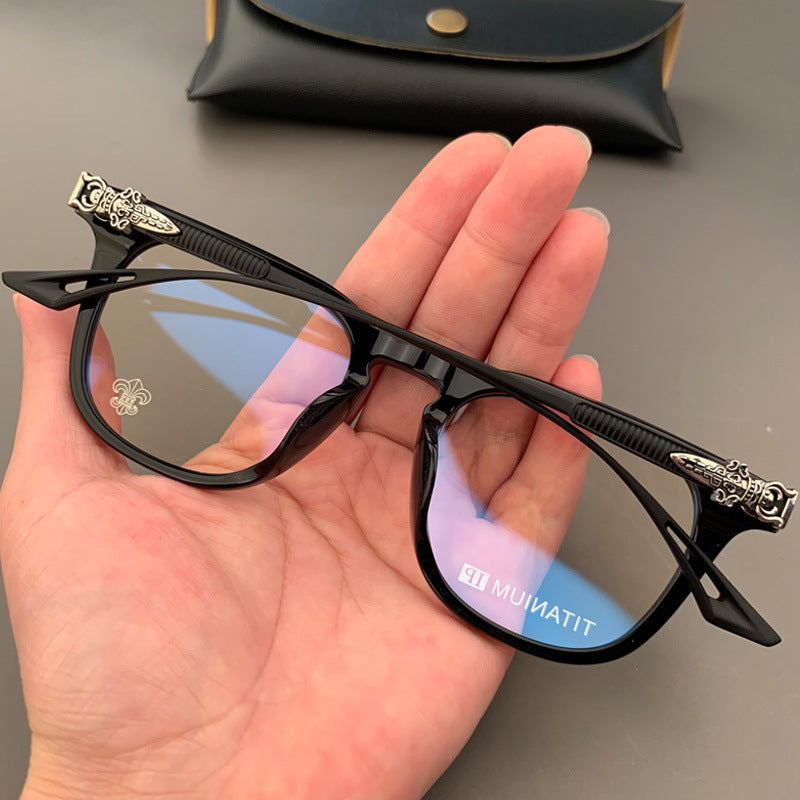 CHH Chrome Hearts Glasses Myopia glasses frame square pure titanium temple