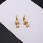 Chrome Hearts 24k gold cross diamond earrings