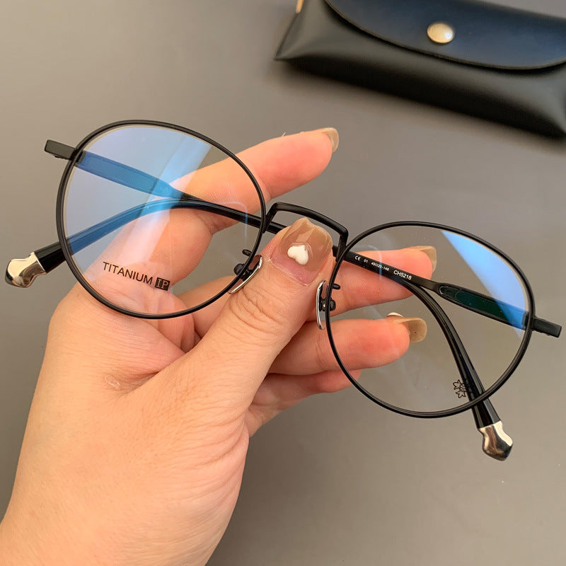 CHH Chrome Hearts Glasses Pure Titanium Round Ultra Light Myopia Glasses Frame