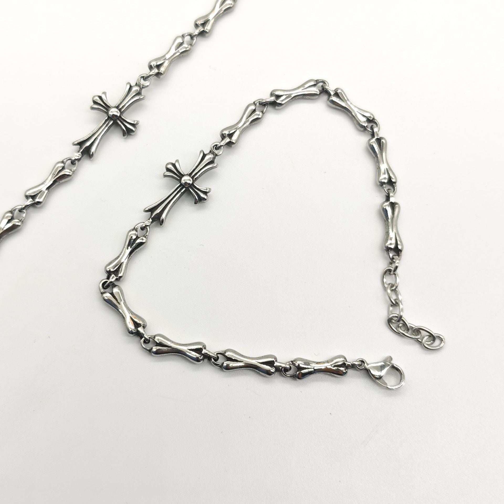 Chrome Hearts cross full bone bracelet