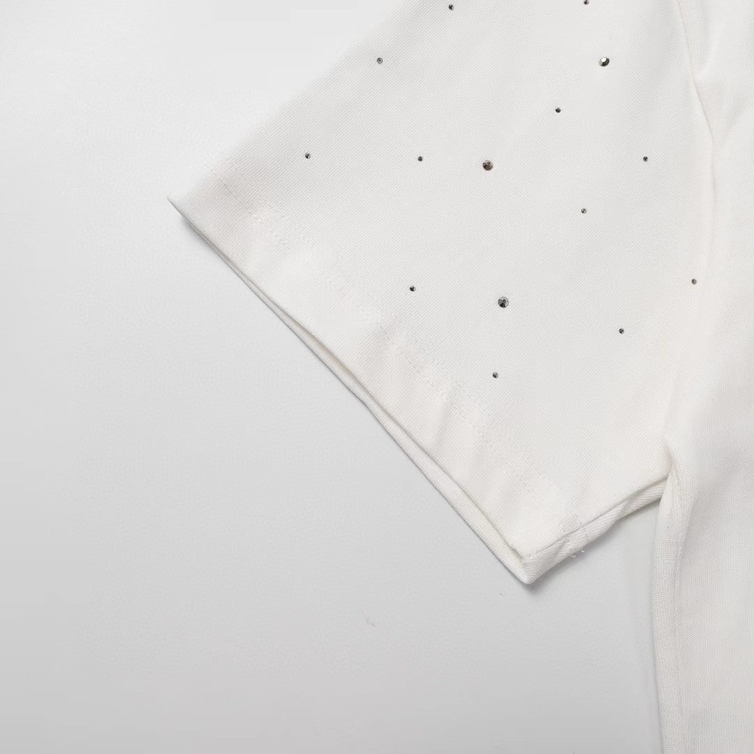 Chh Chrome Hearts T Shirts Star Hot Diamond Short-sleeved T-shirt