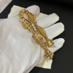 Chrome Hearts 22K gold diamond Crusader flower bracelet