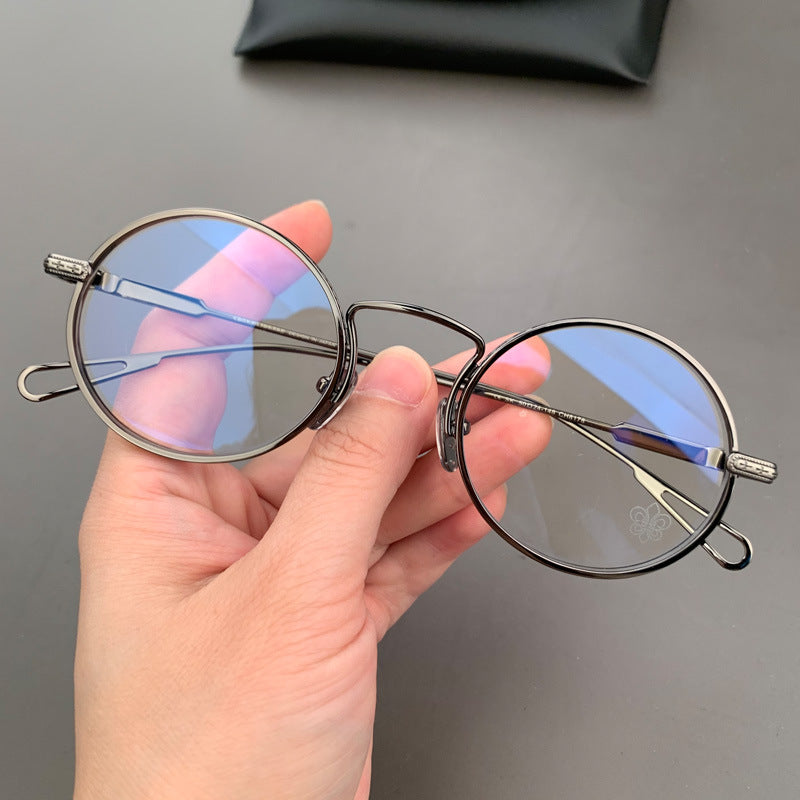 CHH Chrome Hearts Glasses Vintage Round Rough Edge Engraved Glasses Frame
