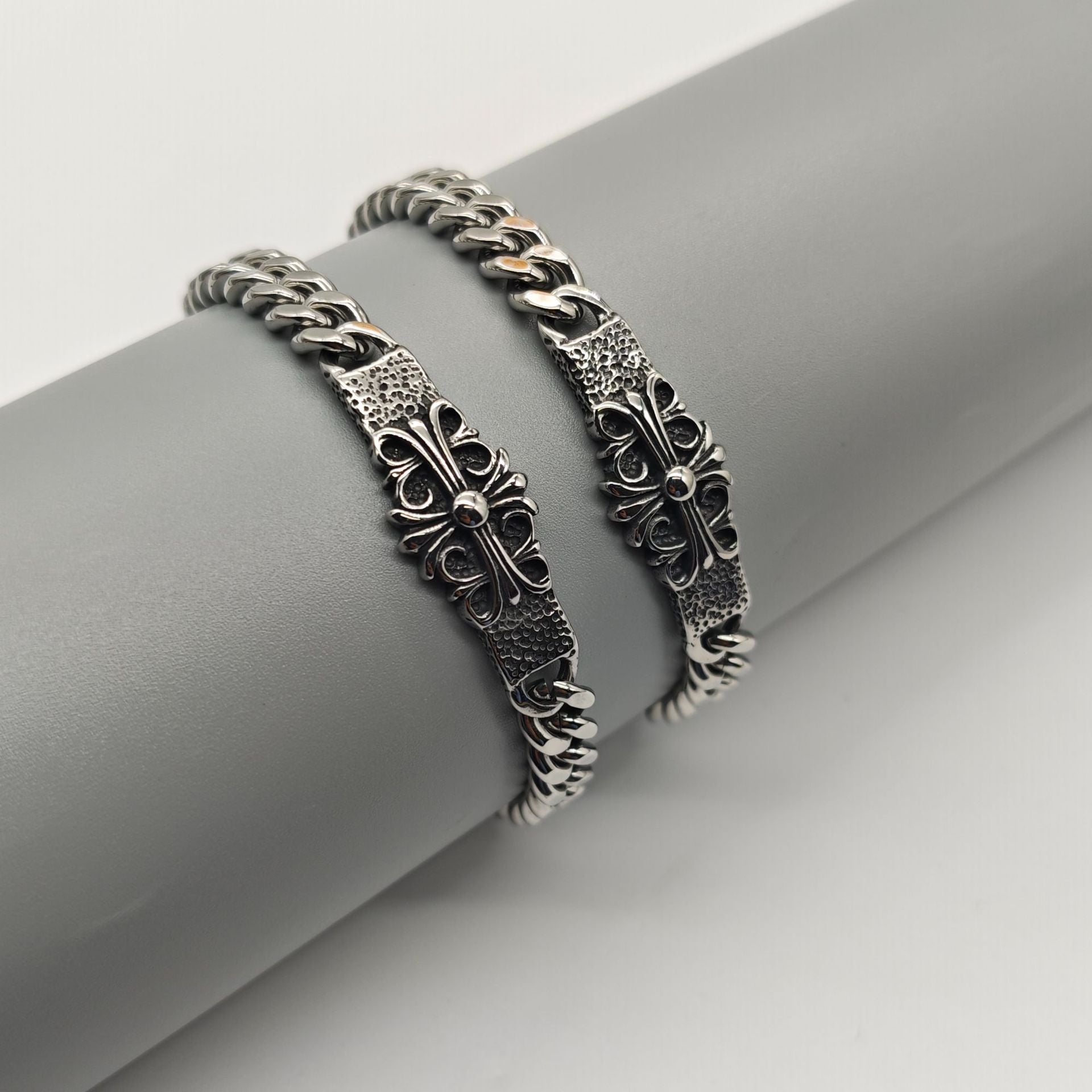 Chrome Hearts cross military flower bracelet