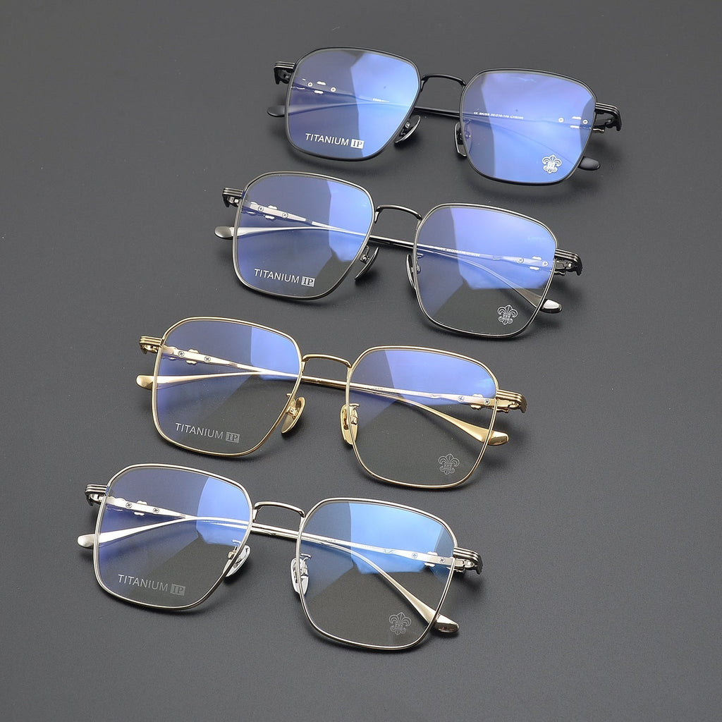 CHH Chrome Hearts Glasses Versatile Titanium Frame Ultra Light Box Glasses Frame