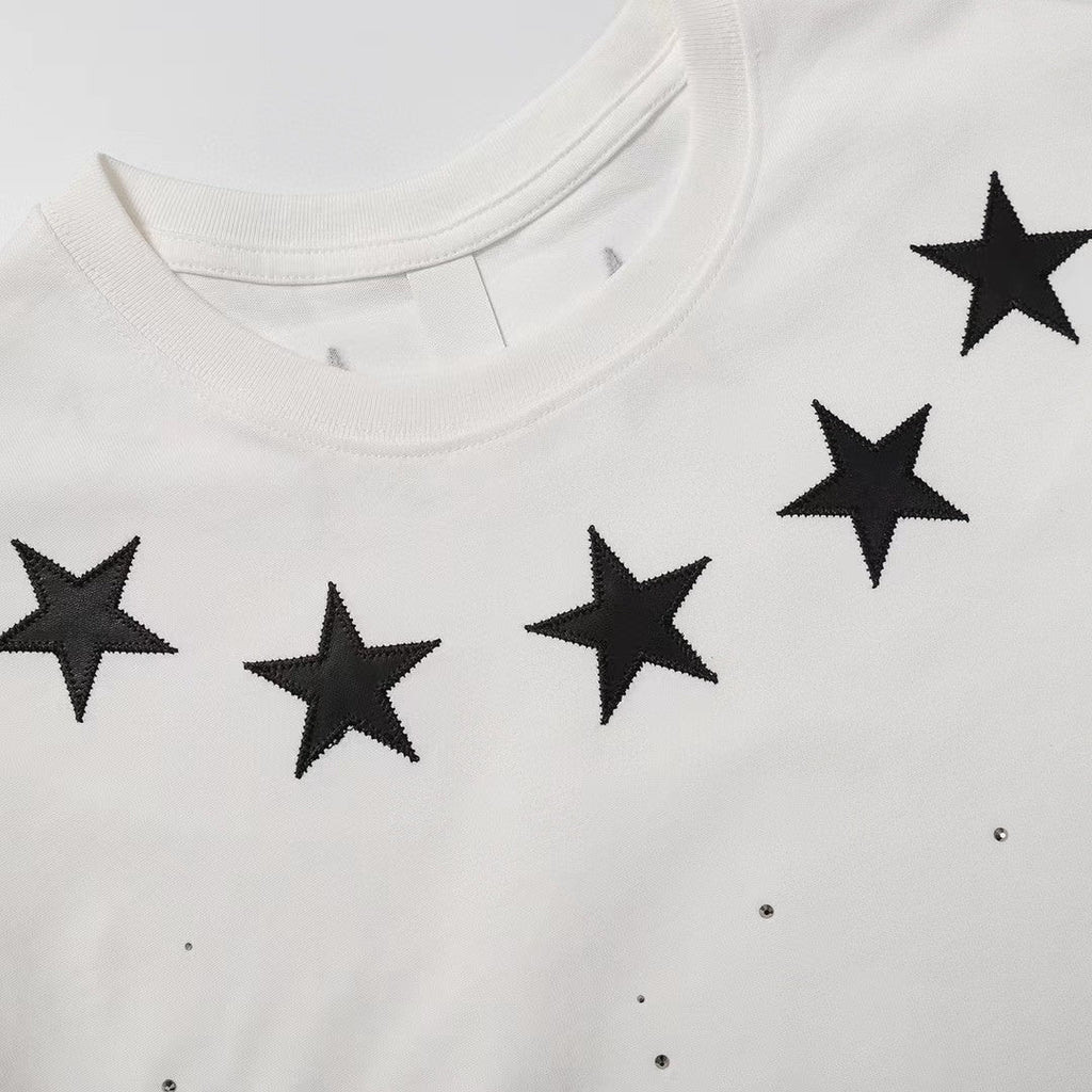 Chh Chrome Hearts T Shirts Star Hot Diamond Short-sleeved T-shirt