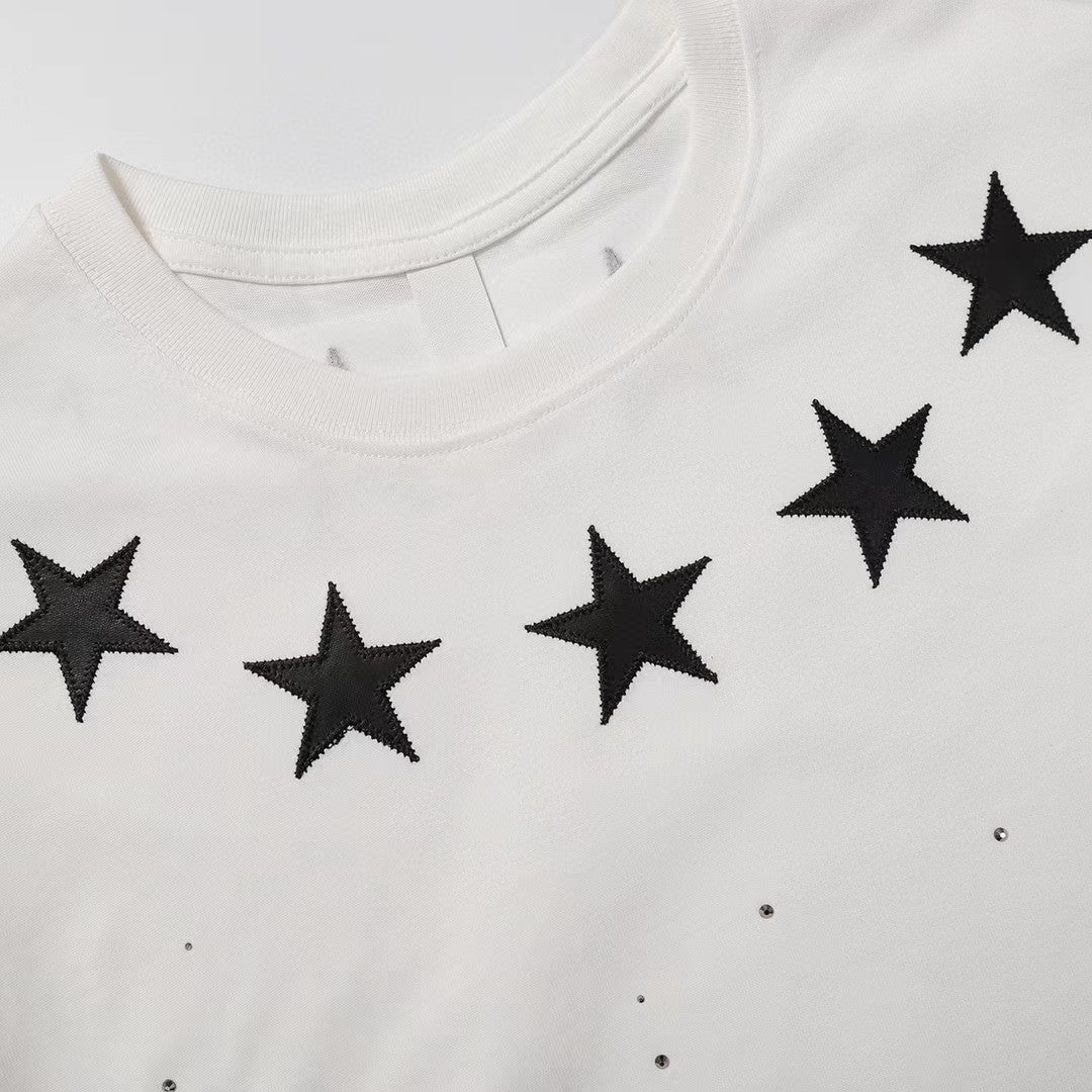 Chh Chrome Hearts T Shirts Star Hot Diamond Short-sleeved T-shirt