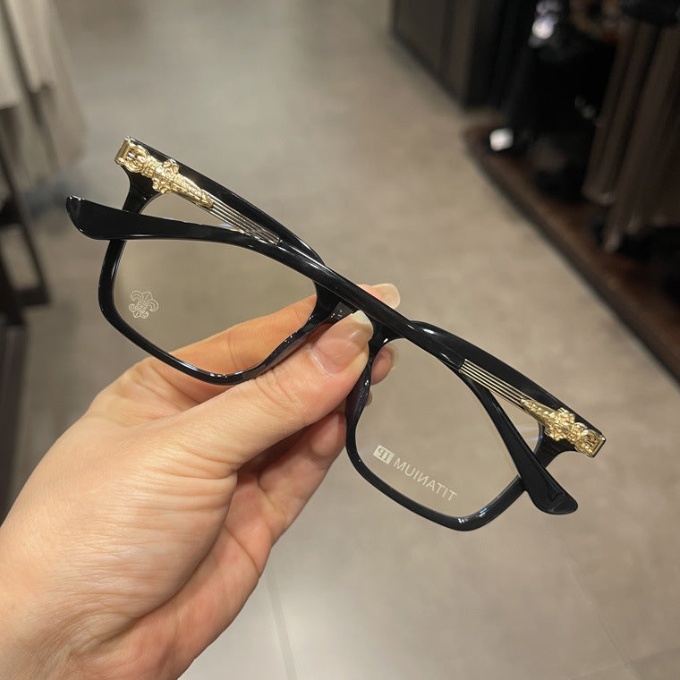 CHH Chrome Hearts Glasses Square Full Frame Personalized Myopia Glasses Frame