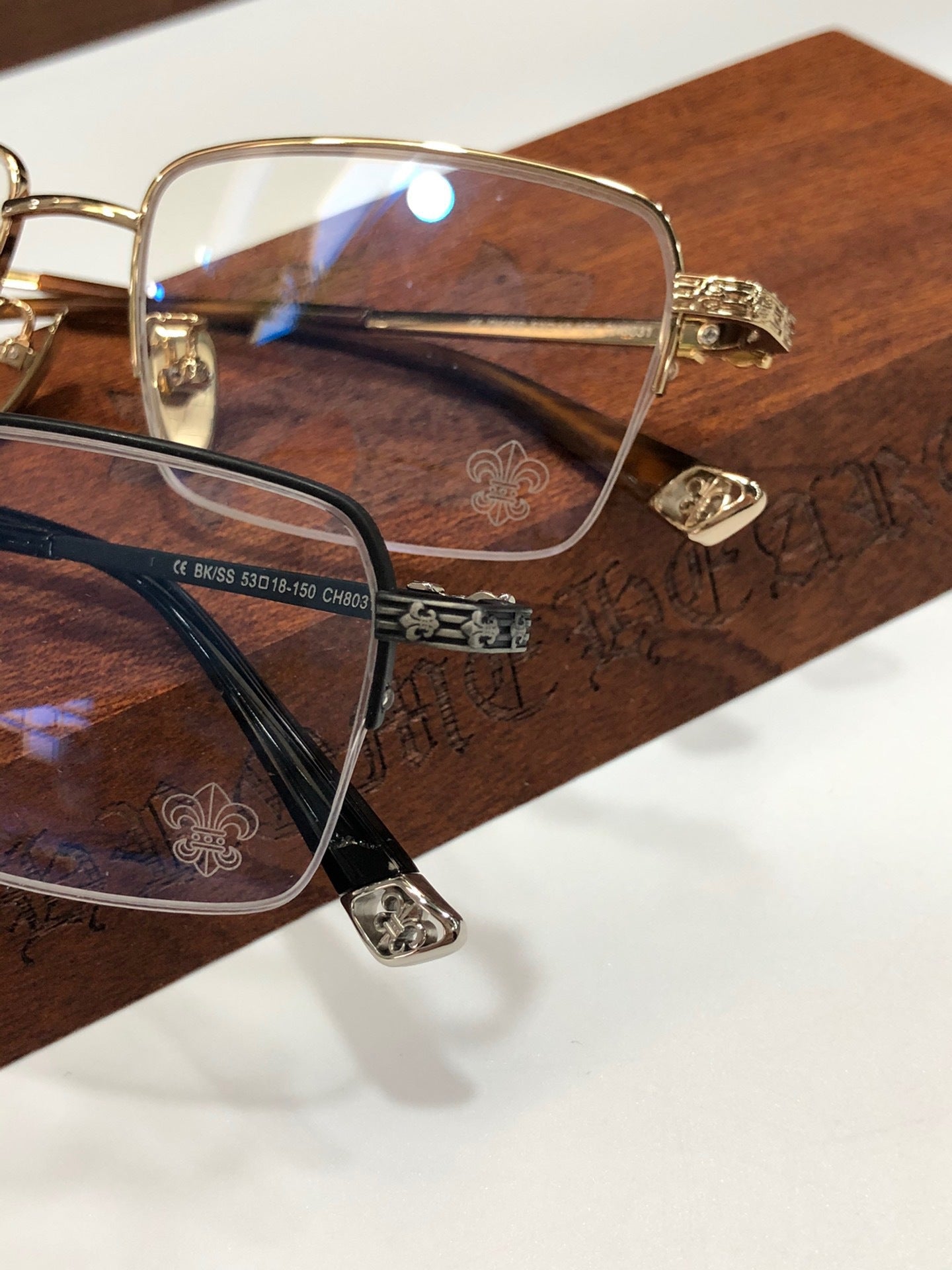 CHH Chrome Hearts Glasses Simple and exquisite frameless business titanium myopia glasses frame