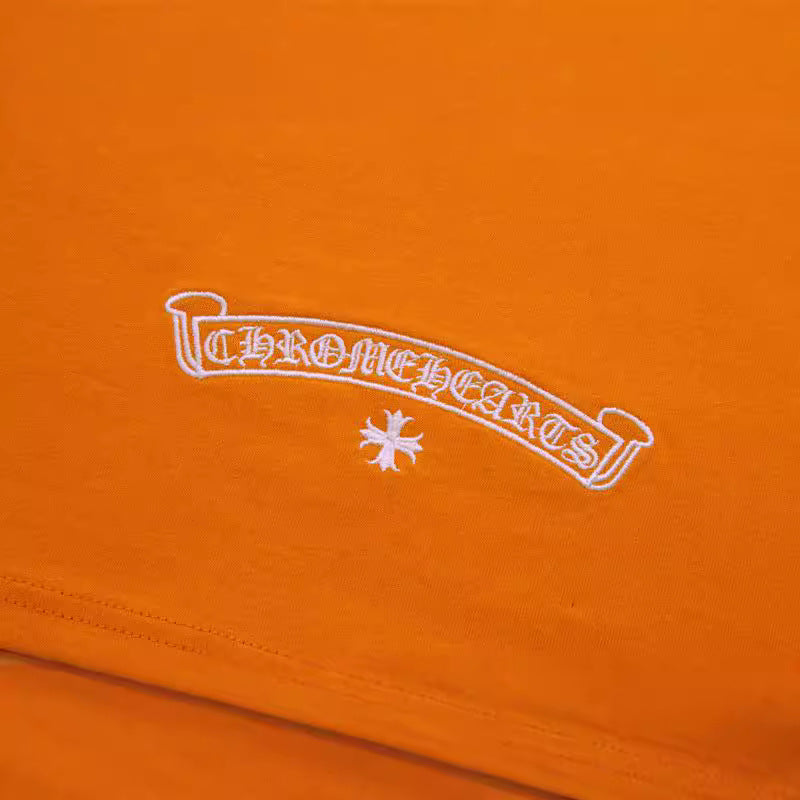 CHH Chrome Heart T Shirts Horseshoe Patch Embroidery Short Sleeve T-Shirt