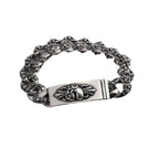 Chrome Hearts Floral cross heart ID bracelet