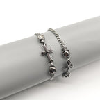 Chrome Hearts old retro bone S925 cross bracelet