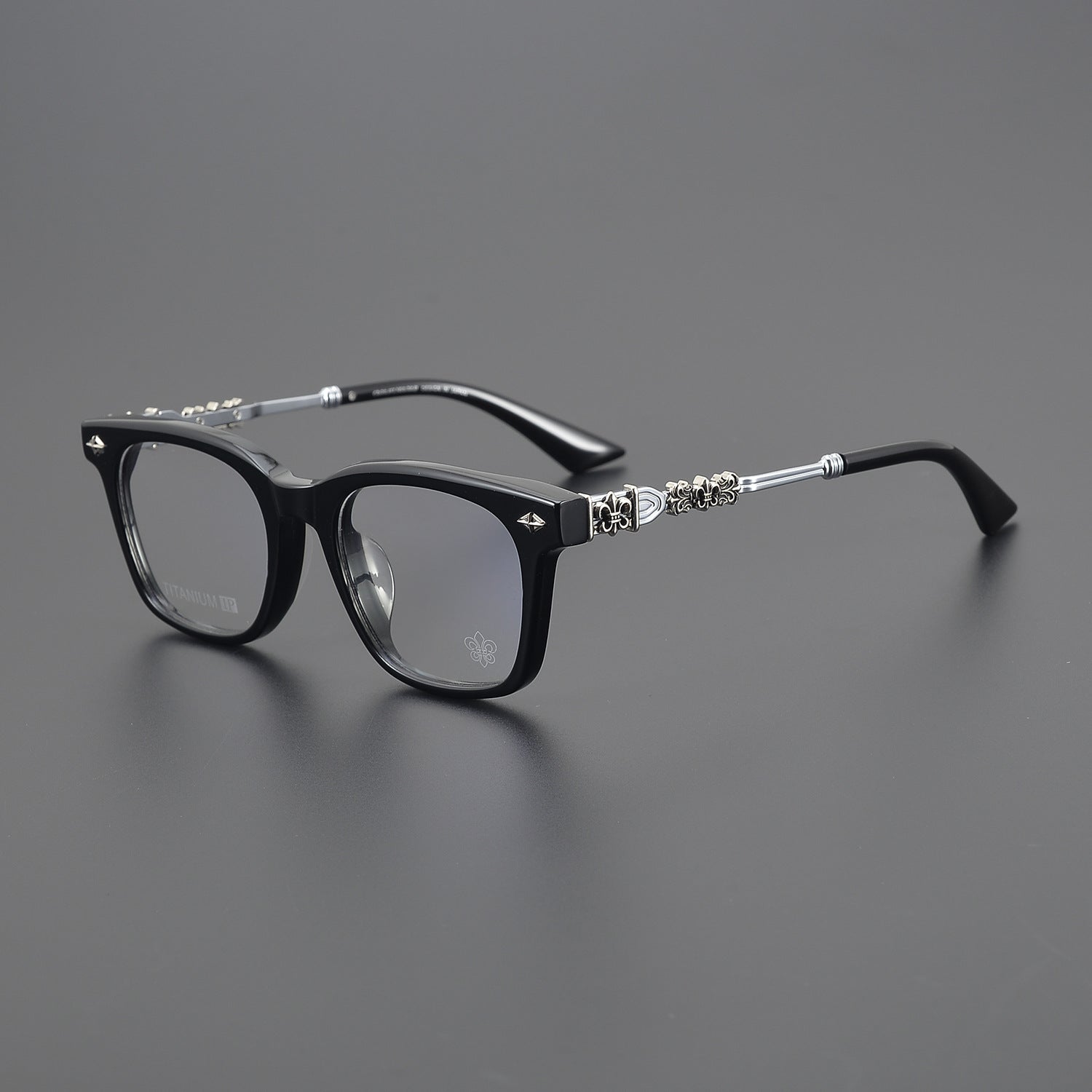CHH Chrome Hearts Glasses Plain Silver Versatile Flat Mirrors Myopia Glasses Frame
