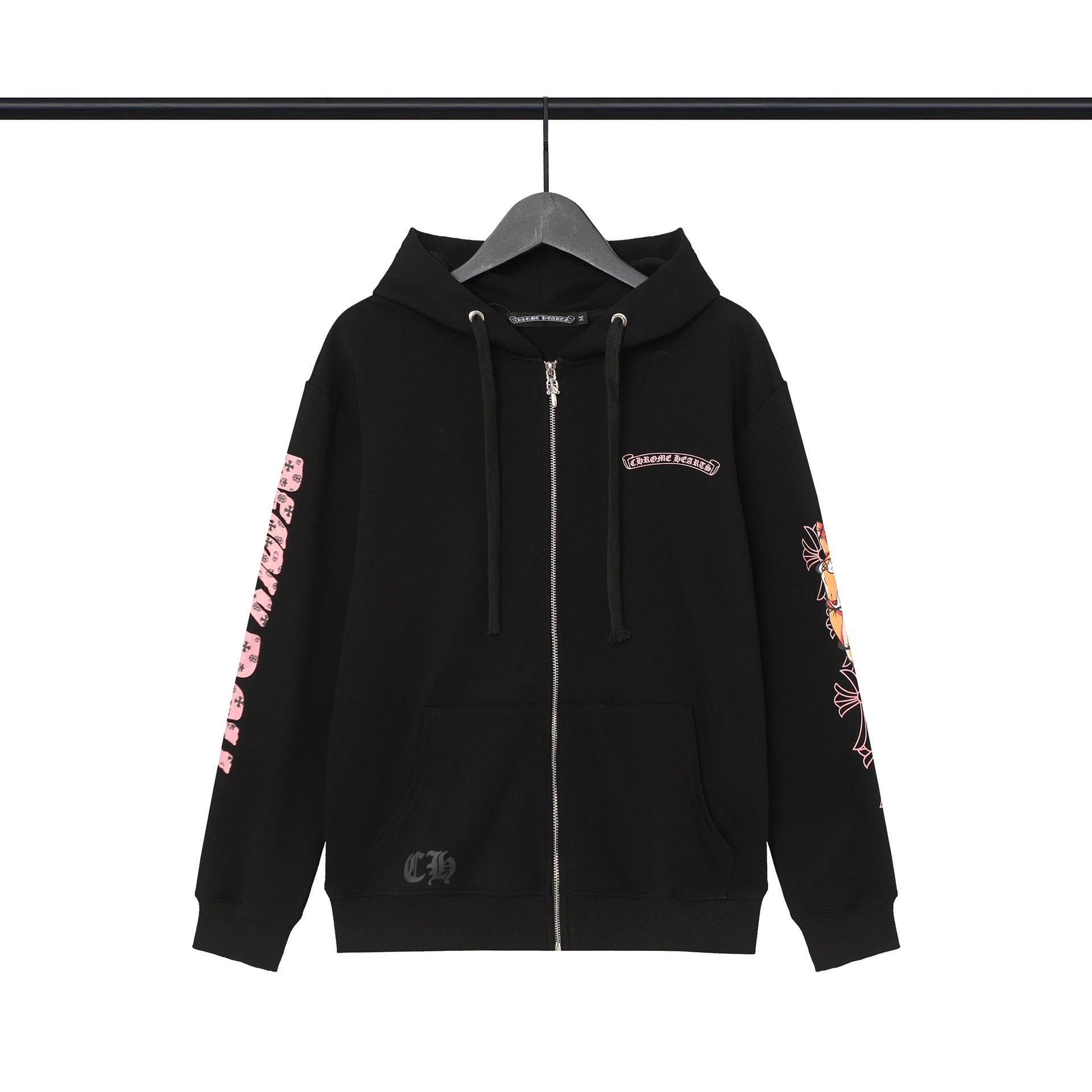 CHH Chrome Heart Hoodie Croix CH Autumn/Winter Miami Cross Zipper Hooded