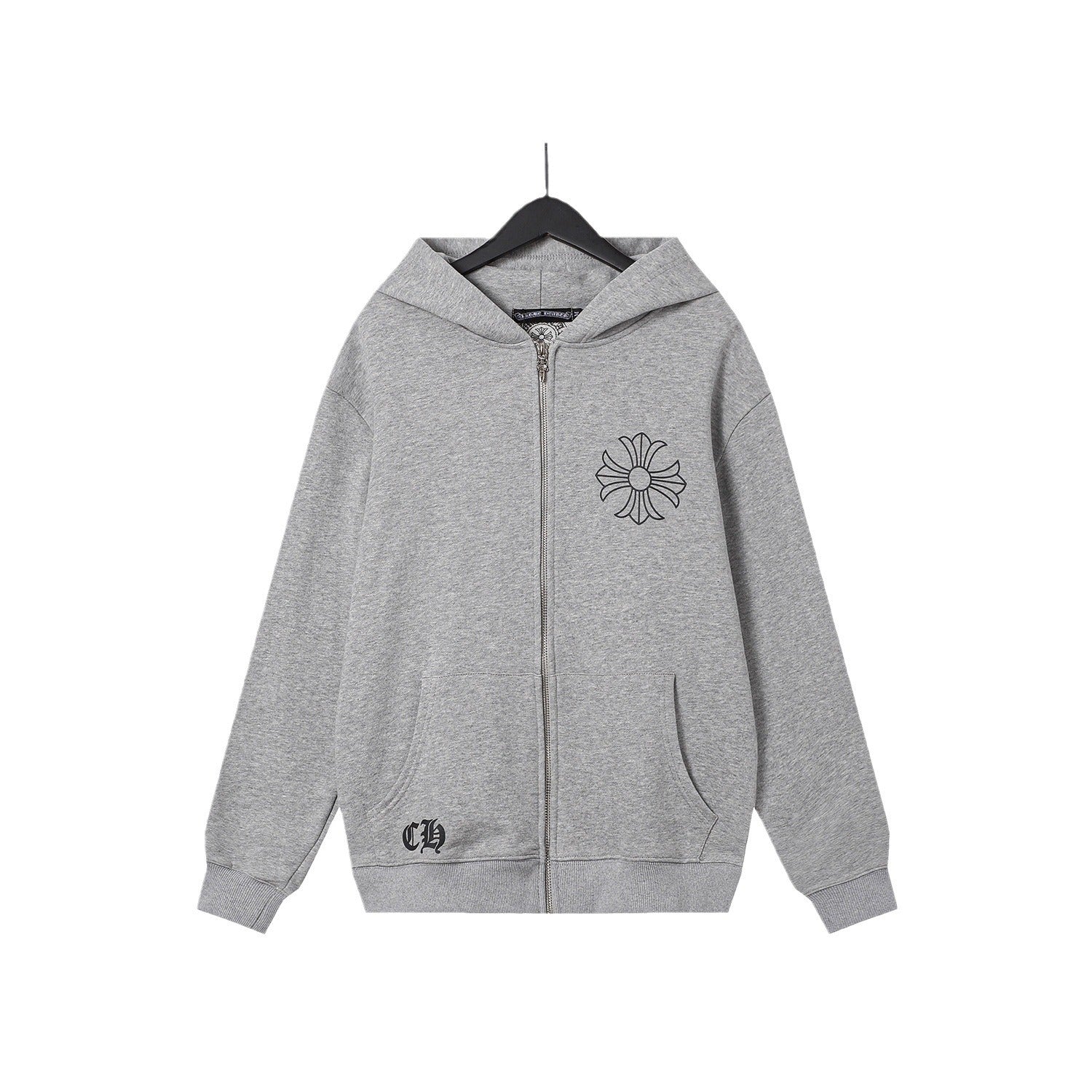 CHH Chrome Heart Hoodie Crowe Hooded Sweater Cardigan Zip Long Sleeve Jacket
