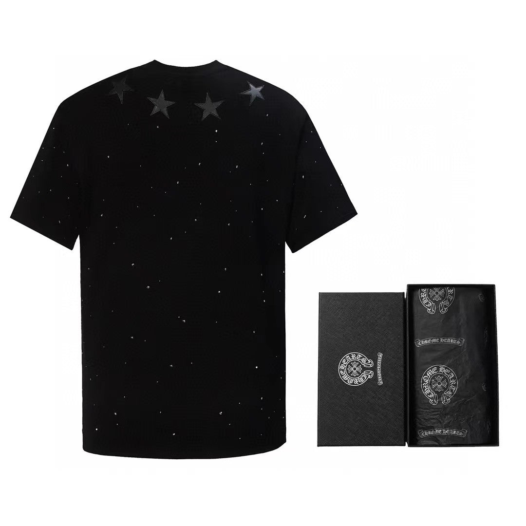 Chh Chrome Hearts T Shirts Star Hot Diamond Short-sleeved T-shirt