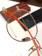 CHH Chrome Hearts Glasses Simple and stylish ultra-light titanium round frame glasses