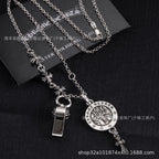 Chrome Hearts cross whistle angel pendant necklace