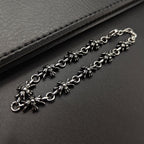 Chrome Hearts Silver 925 Tiny E Cross Bracelet