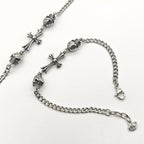 Chrome Hearts old retro bone S925 cross bracelet