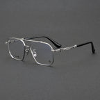 CHH Chrome Hearts Glasses Pure Titanium Double Beam Polygonal Myopia Glasses Frame & Sunglasses