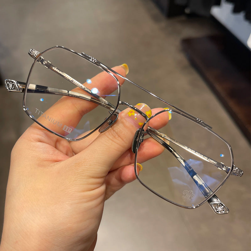 CHH Chrome Hearts Glasses Pure Titanium Myopia Ultra Light Retro Glasses Frame