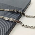 Chrome Hearts multi-layered retro cross flower curved bracelet