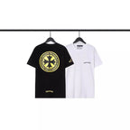 CHH Chrome Heart T Shirts Sanskrit Large Logo Cross Print Short Sleeve T-Shirt