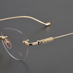 CHH Chrome Hearts Glasses Frameless Pure Titanium Glasses Frame Personalized Business