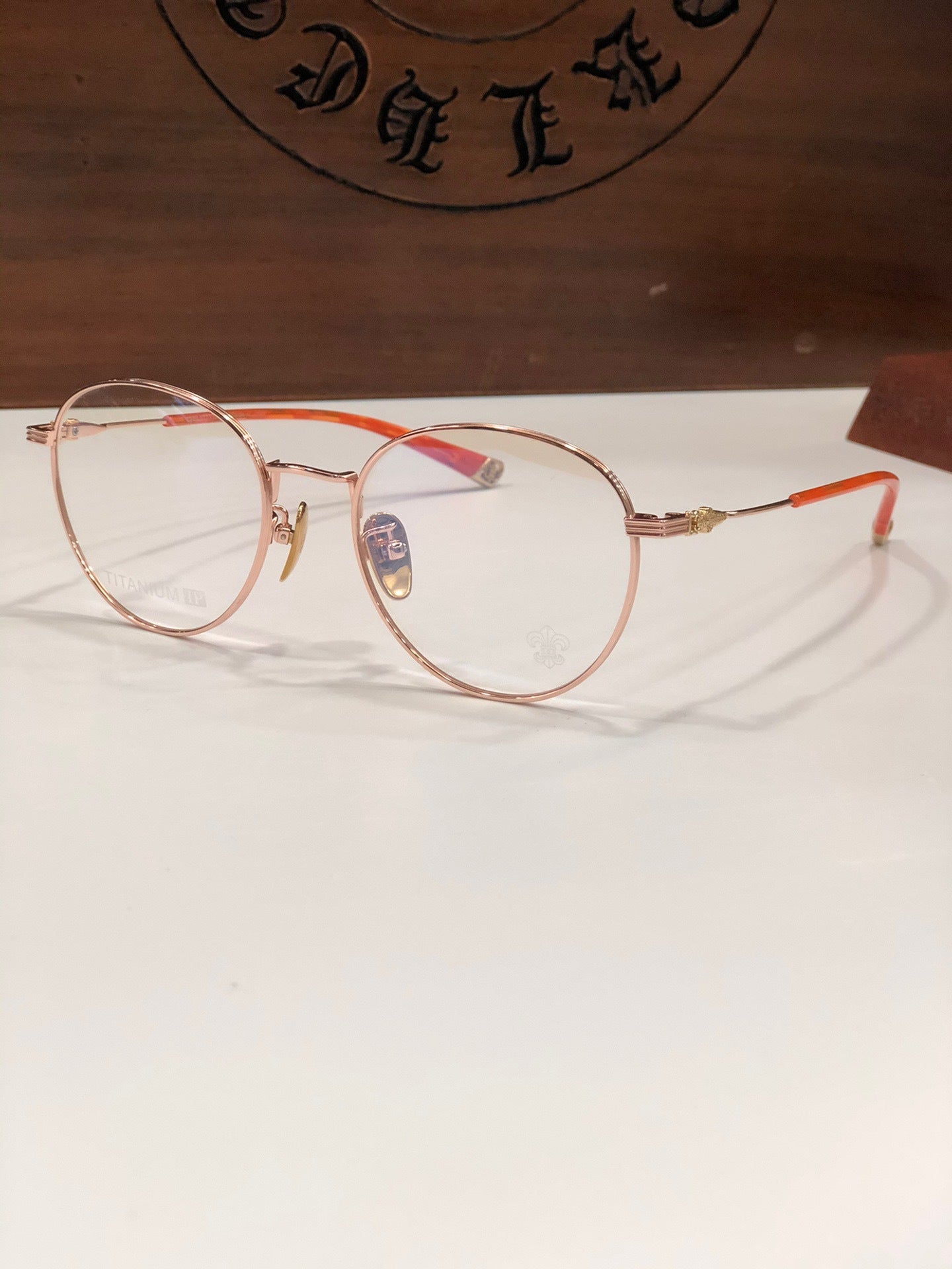 CHH Chrome Hearts Glasses Simple and stylish ultra-light titanium round frame glasses