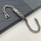 Chrome Hearts stainless steel curved brand main piece bracelet